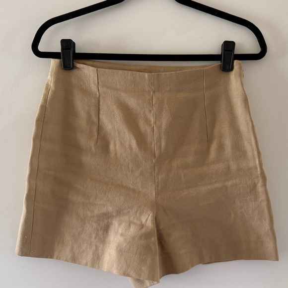 Sezane Light Beige Nick Shorts 38/6 - Picture 2 of 6